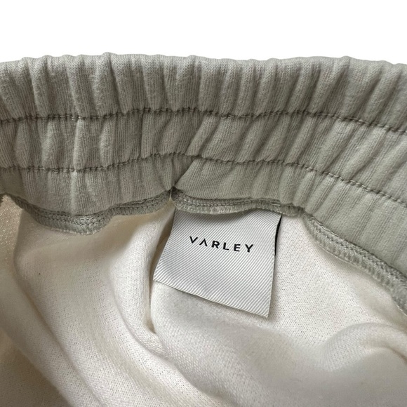 Varley Women Finley Track Pants SZ L Ivory Casual PullOn Jersey Knit Terry Cloth - Picture 5 of 11